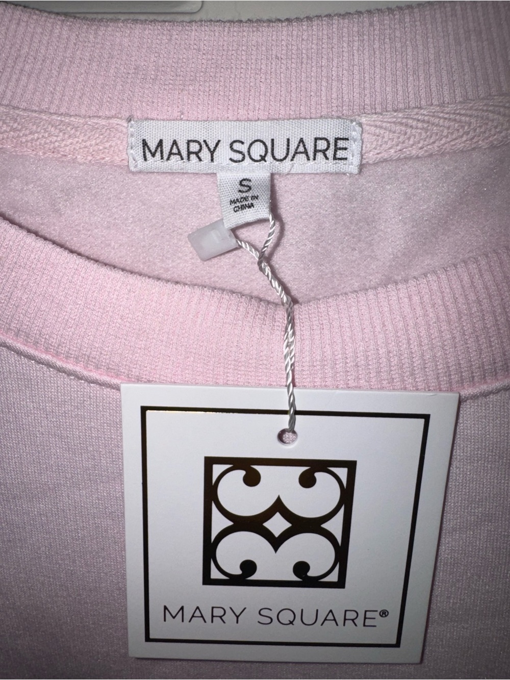 Mary Square Pink 'Love' Sequin Pullover Sweatshirt - Picture 2 of 5